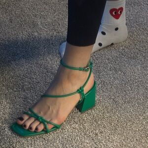 Marc Fisher Green Statement Sandal - Worn Once